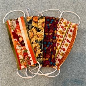 4 reversible fall/thanksgiving themed masks